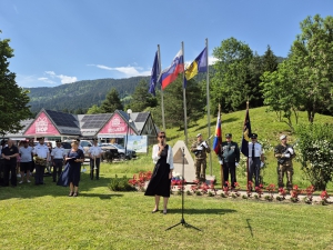 Spominska slovesnost v Ratečah, 22. junij 2026, podžupanja Klavdija Gomboc  